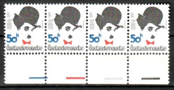 2882 čtyřpáska vodorovně ** - 1989