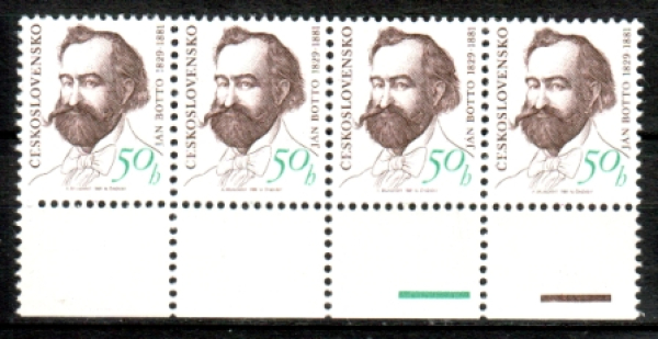 2884 čtyřpáska vodorovně ** - 1989