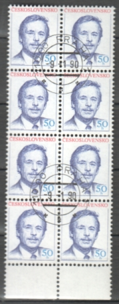 2928 větší celek 8 známek ● - 1990