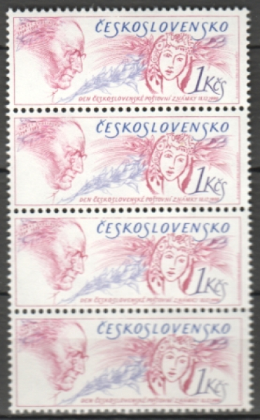 2965 čtyřpáska svisle ** - 1990
