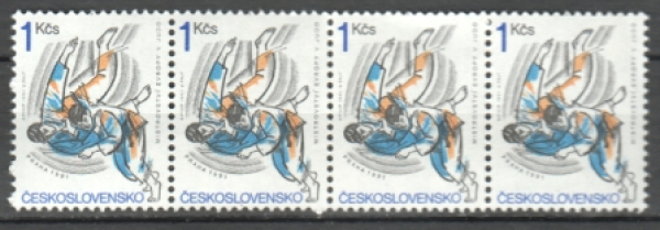 2967 čtyřpáska vodorovně ** - 1991