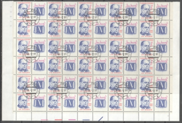 2974 - větší celek 30 známek + 30 K ● - 1991