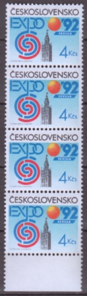3004 čtyřpáska svisle ** - 1992