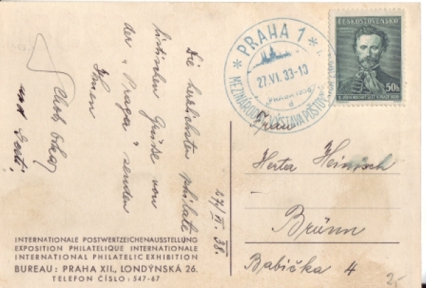 Postkutsche 1933 06 001 CZ ● - Internationale Briefmarken Ausstellung