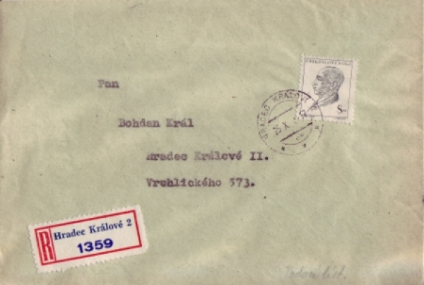 CZ 1947 00 041 ● - mit Einlieferungsschein