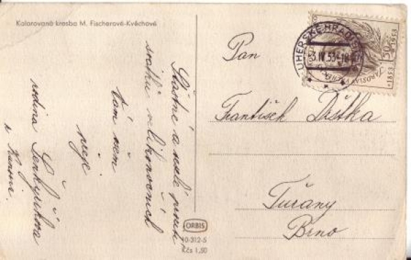 M. Fischerová - Kvěchová - CZ 1953  00 008 ●