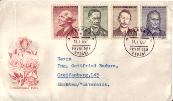 FDC 0917 / 0920 - CZ 1957 01 001 ●
