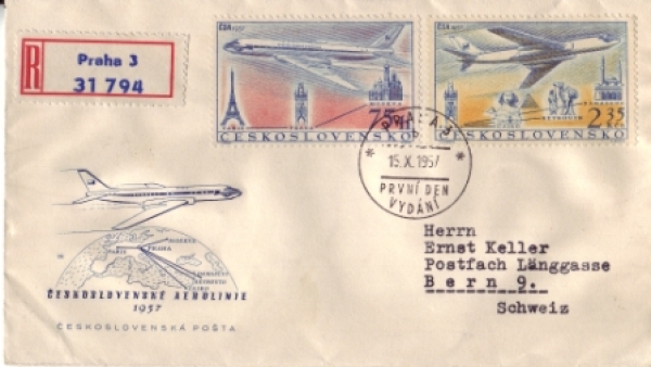 FDC L 0042 / L 0043 - CZ 1957 10 002 ●