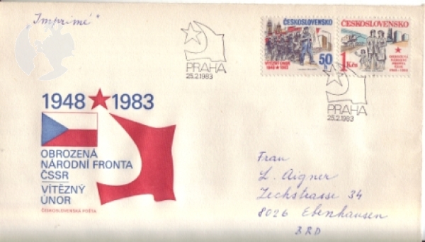FDC 2579 / 2580 - CZ 1983 02 001 ●