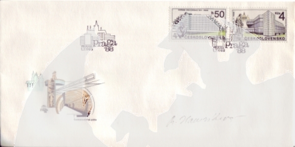 FDC 2853 + 2856 Unterschrift - CZ 1988 98 131 ● - 1988