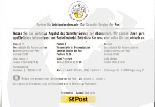 Werbepostkarte - D 1987 02 001 ●