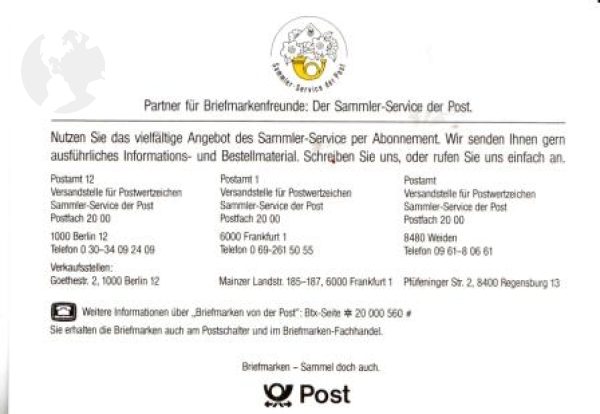 Werbepostkarte - D 1987 10 001 ●