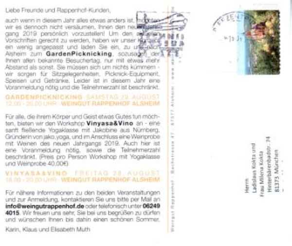 Weingutrappenhof -  D 2020 00 008 **