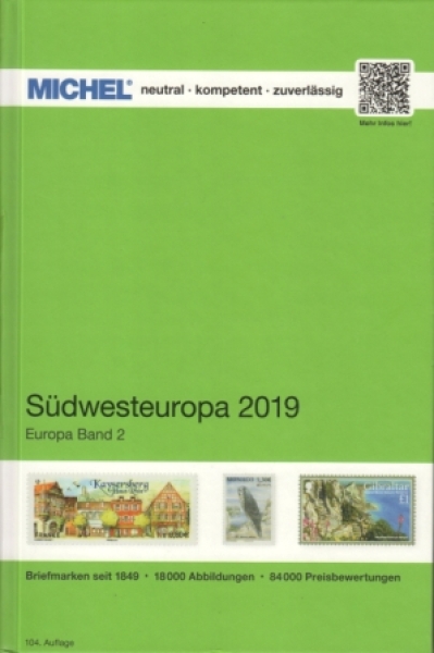 D Michel katalog Jihozápadní Evropa 2019 - svazek 2 - 104. vydání