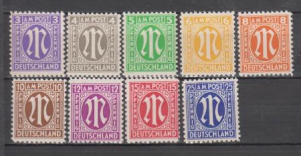Alliierte Besetzung (Amerikanische und Britische Zone) 0001 / 0009 ** - 1945