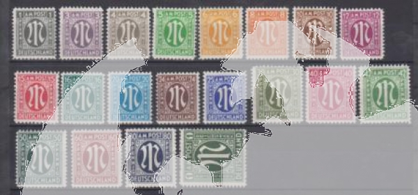 Alliierte Besetzung (Amerikanische und Britische Zone) 0016 / 0035 ** - 1945