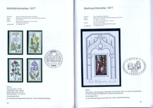 Příležitostné známky Německé pošty ** - známkový ročník 1977