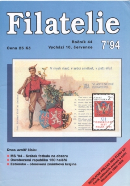 CZ FILATELIE 1994 / 01 - 12 - kompletní ročník