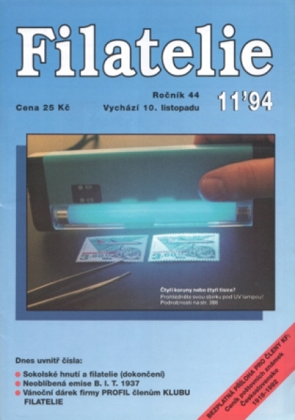 CZ FILATELIE 1994 / 01 - 12 - kompletní ročník