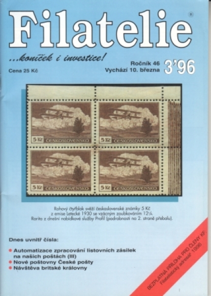 CZ FILATELIE 1996 / 01 - 12 - kompletní ročník