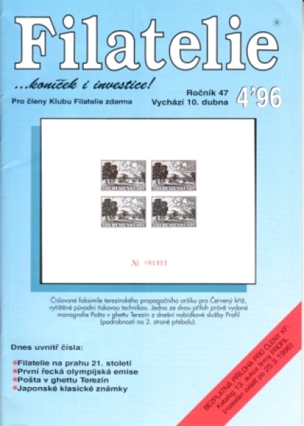 CZ FILATELIE 1996 / 01 - 12 - kompletní ročník