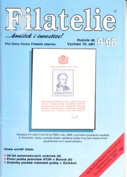 CZ FILATELIE 1996 / 01 - 12 - kompletní ročník