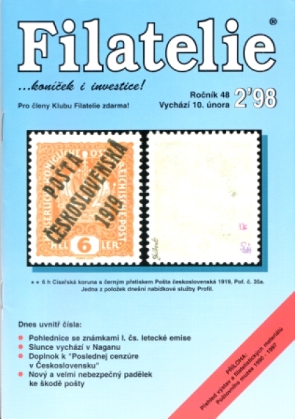 CZ FILATELIE 1998 / 02