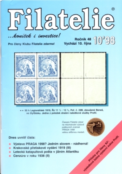 CZ FILATELIE 1998 / 10