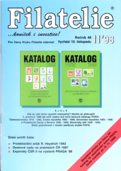 CZ FILATELIE 1998 / 11