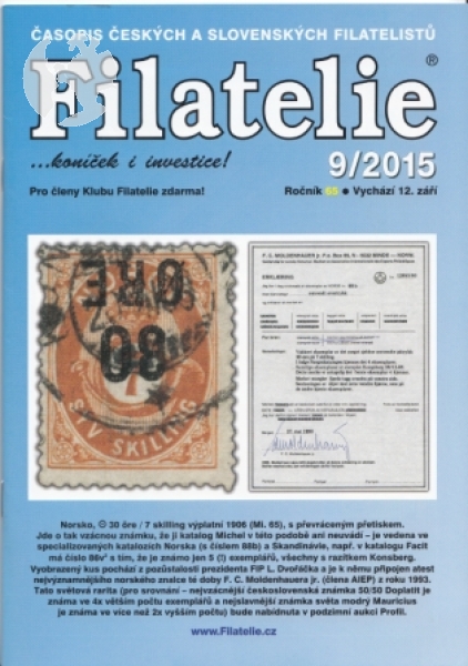 CZ FILATELIE 2015 / 09
