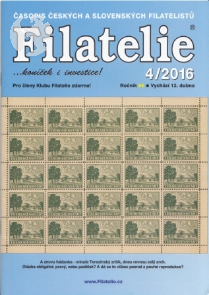 CZ FILATELIE 2016 / 01 - 12 - kompletní ročník