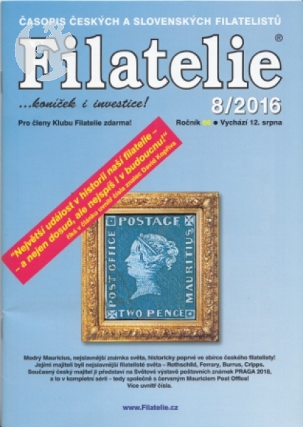 CZ FILATELIE 2016 / 01 - 12 - kompletní ročník