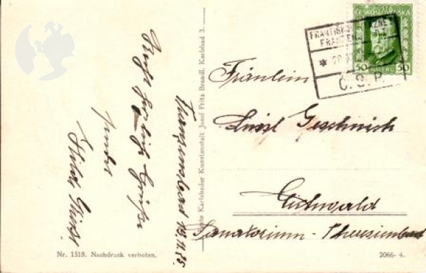 Františkovy Lázně 1925 95 001 ●