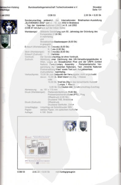D Ganzsachen - Spezialkatalog SLOWAKEI 1993 -2015 II. Teil Umschläge und III. Teil Aerogramme, Pigeongramme, Ansichtskaten und Dienstumschäge