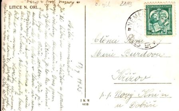 Litice nad Orlicí 1935 95 001 ●