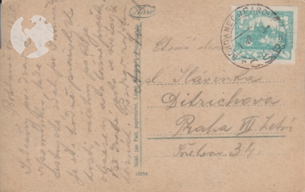 Lázně Bohdaneč (kresba) 1920 95 001 ●