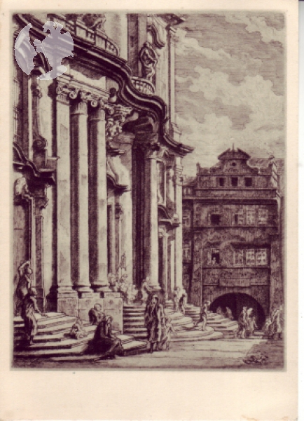 Malá Strana - Kostel svatého Mikuláše (kresba) xxxx 95 024 **