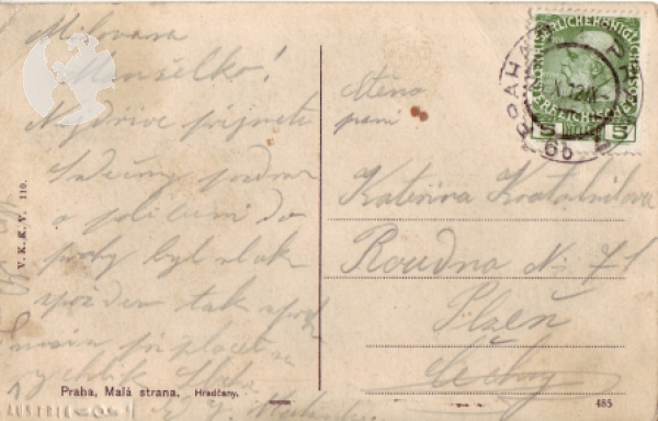 Malá Strana + Hradčany 1912 95 001 ●
