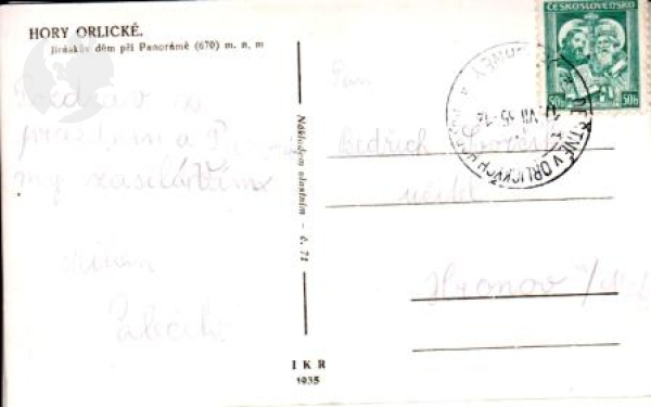 Orlické hory - Jiráskův dům 1935 95 001 ●
