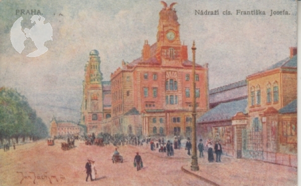 Praha hlavní nádraží (kresba) 19xx 95 001 ●