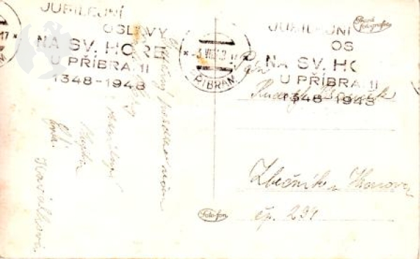 Příbram - Svatá Hora 1948 95 001 ●
