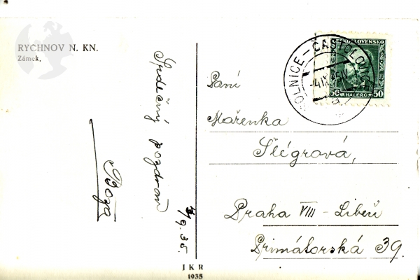 Rychnov nad Kněžnou 1935 95 003 ●