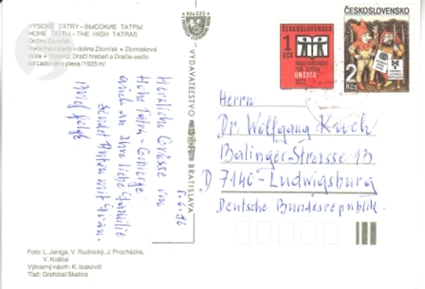 Vysoké Tatry - dolina Zlomísk - SK 1986 95 001 ●