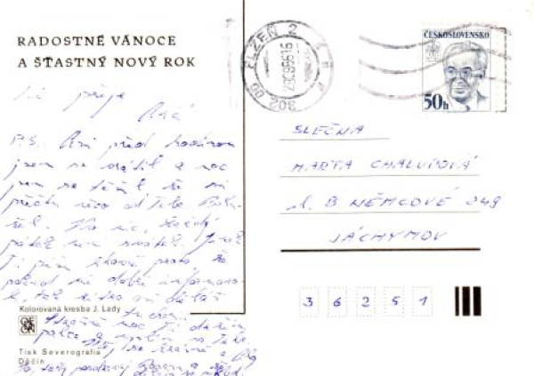 VN 03 Frohe Weihnachten und ein glückliche neues Jahr 1986 95 004 ● - Josef Lada