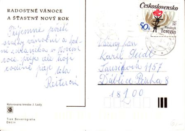 VN 08 Frohe Weihnachten und ein glückliche neues Jahr 1987 95 010 ● - Josef Lada
