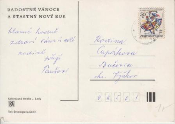 VN 10 Frohe Weihnachten und ein glückliche neues Jahr 19xx 95 064 ● - Josef Lada