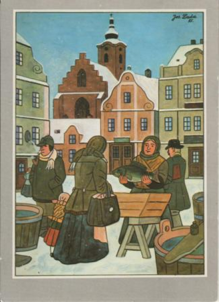 VK 01 Weihnachtskarpfen 19xx 95 083 ● - Josef Lada