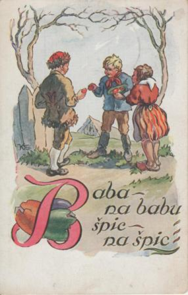 V. Klimánek - Obraz 19xx 95 013 CZ ● - Baba na babu, špic na špic