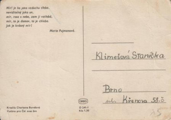 Charlotta Burešová - Gemälde 19xx 95 014 CZ ● - Frieden