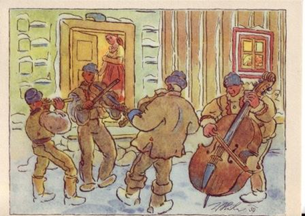 Vánoce a Nový rok 37 CZ CPH 048 - 1951 ** - Radostné vánoce a úspěšný Nový rok!